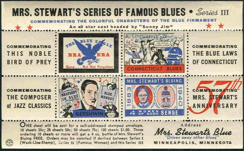 Mrs. Stewart's Bluing Advertising Ephemera: (1940) Manuscript 
