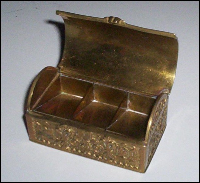 Vintage Brass Postage Stamp Holder