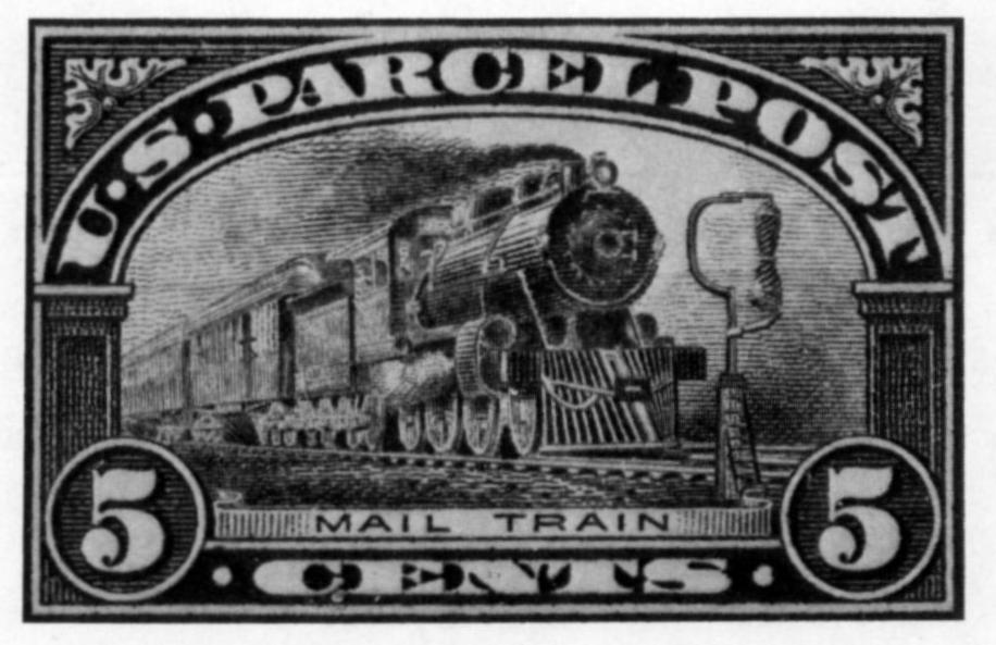 Q5 - 1913 5c Parcel Post Stamp - Mail Train - Mystic Stamp Company